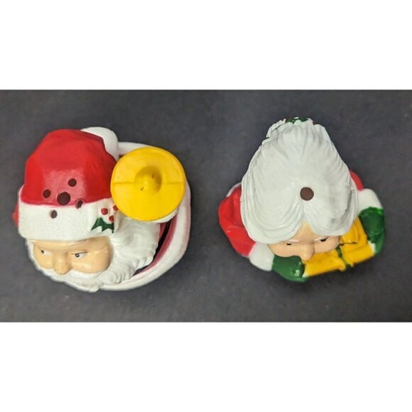Vintage 1986 McCrory Corp Mr. and Mrs. Claus Salt and Pepper Shakers Hong Kong - Picture 3 of 5